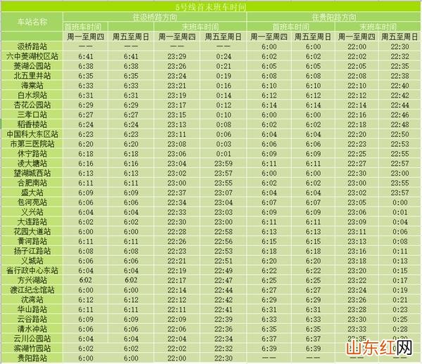 2023合肥地铁运营时间