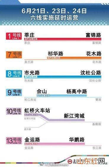 上海地铁2023端午节运营时间表