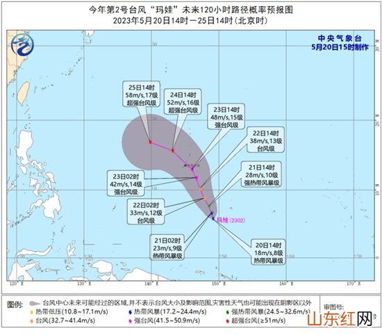 2023年第2号台风最新消息 今年第2号台风“玛娃”生成 强度逐渐增强